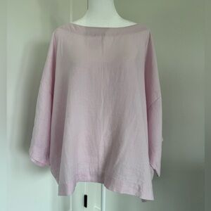 J.Jill Pure Jill Linen Boxy Top – Light Pink – Size Large